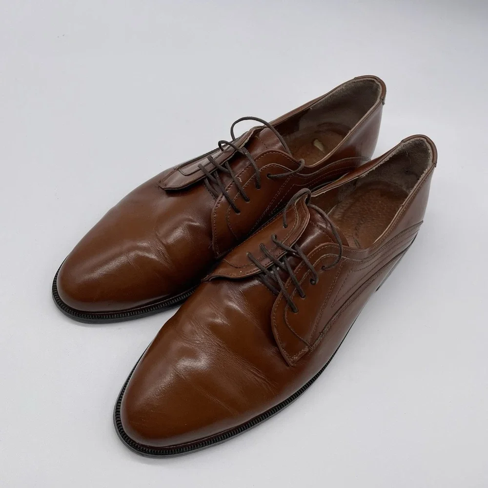 M. Ayala Brown Leather Lace-up Dress Shoes -28.5 US Size‎ 10